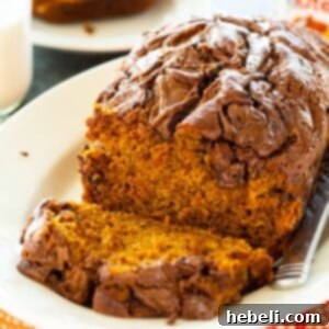 Pumpkin Bread on a white serving platter.