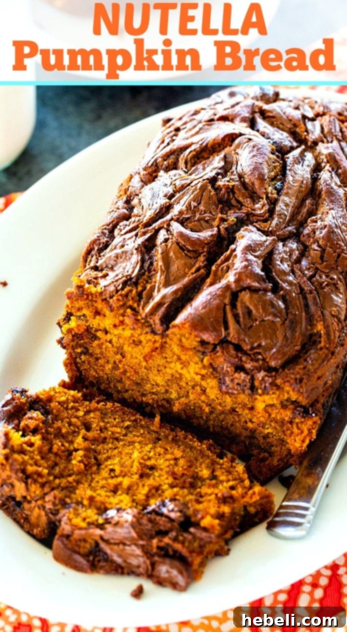 Nutella Swirl Pumpkin Bread 6 Delicious Nutella Pumpkin Bread, ready to be enjoyed.