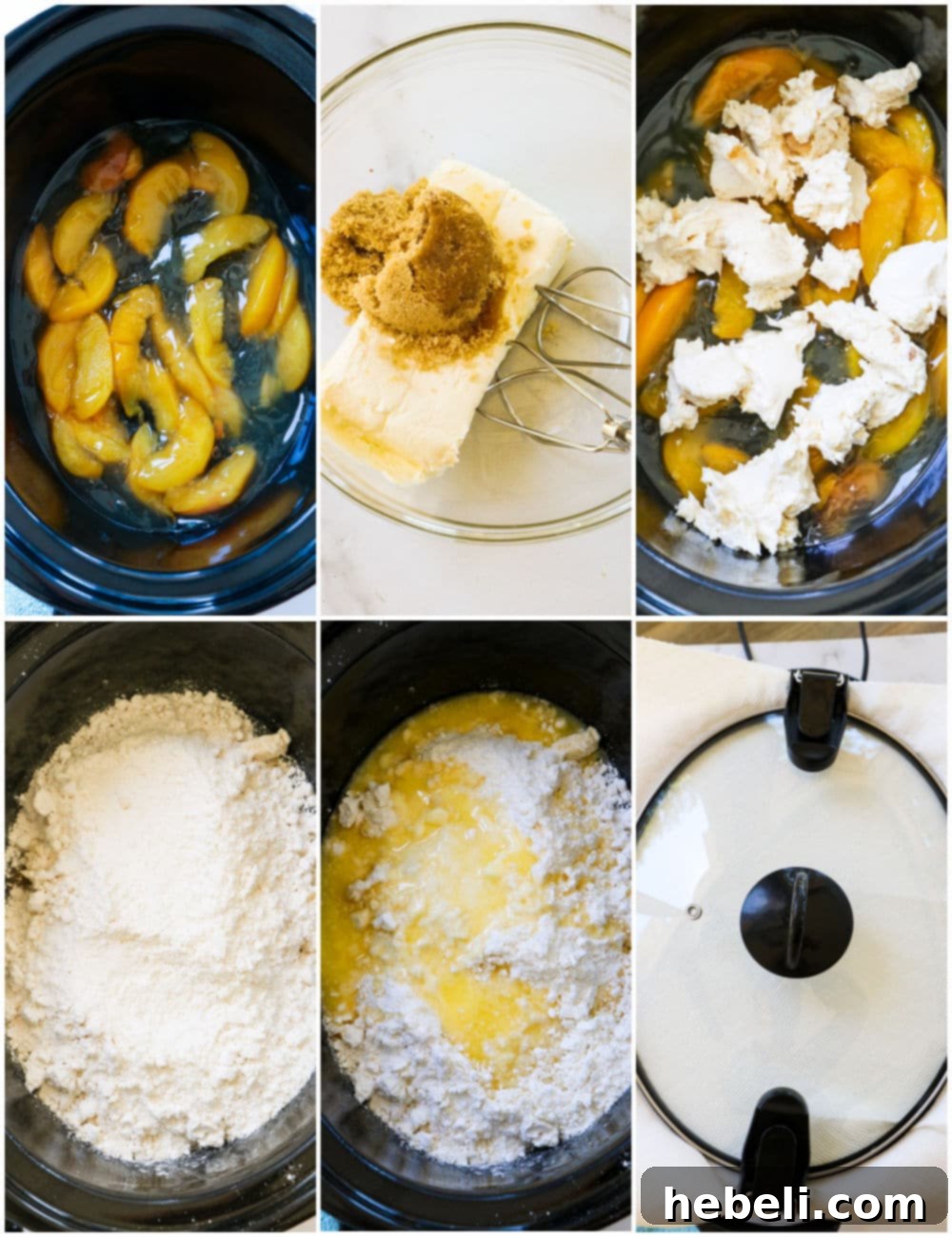 Collage showing steps of recipe.