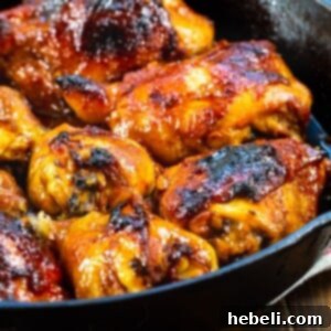 Caramelized Southern Chicken 9 A delicious image of the finished Southern Sticky Chicken, ready to be served from a pan.