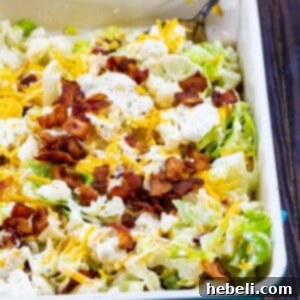 Creamy Bacon Ranch Cauliflower Crunch 5 Bacon and Ranch Cauliflower Salad in a 9x13-inch pan.