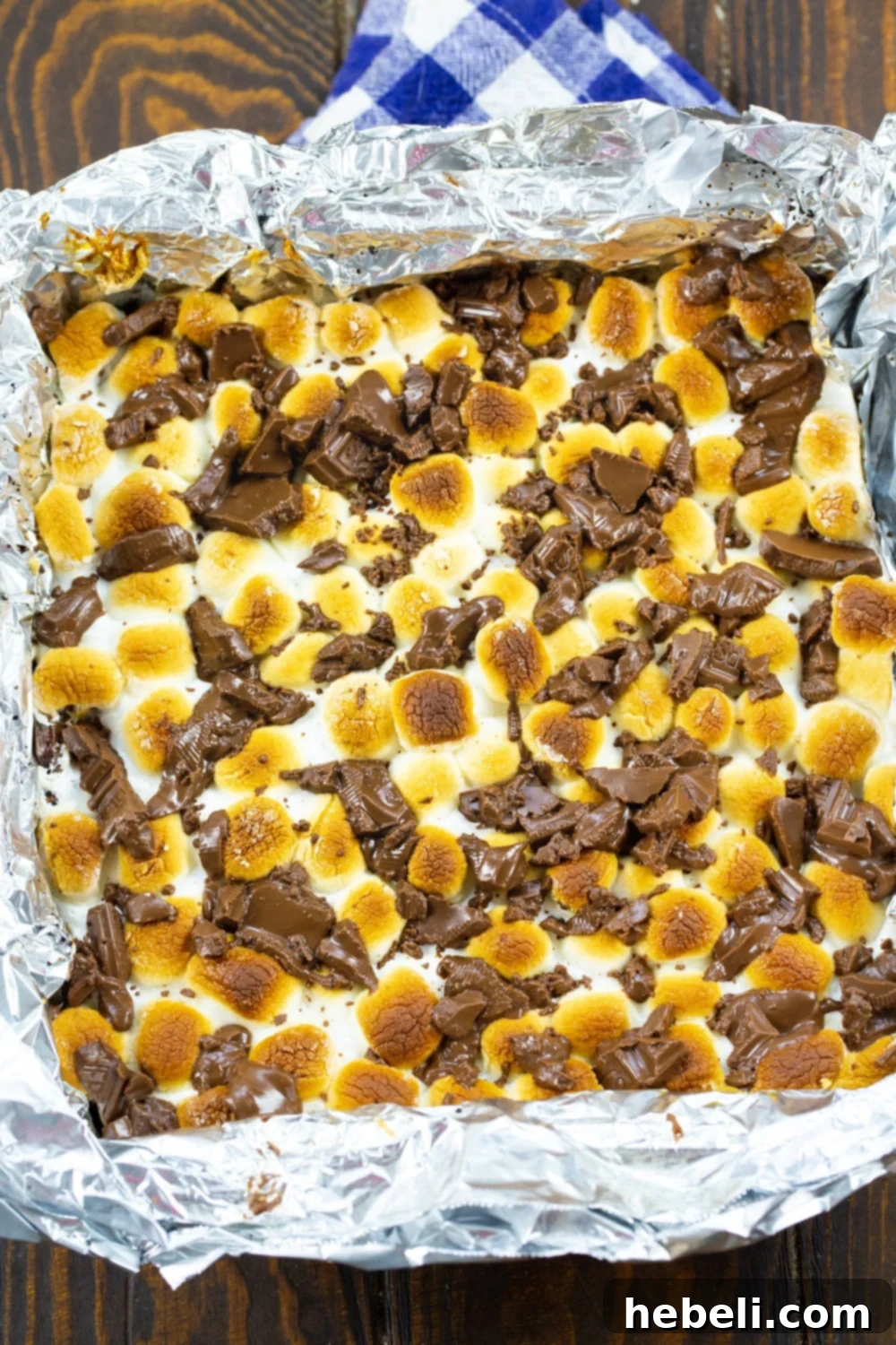 S'mores Bars in a square baking dish.
