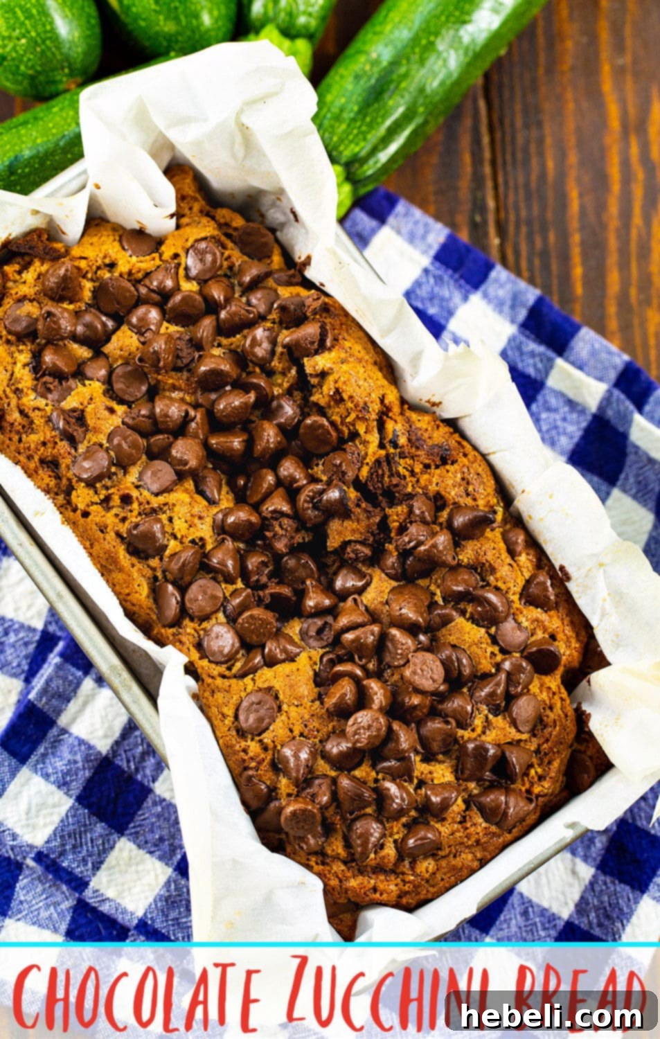 Decadent Chocolate Zucchini Loaf 6 Another mouthwatering shot of Chocolate Zucchini Bread, showcasing its appealing texture.