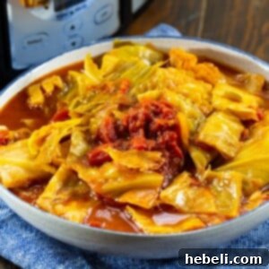 Slow Cooker Cabbage and Stewed Tomatoes