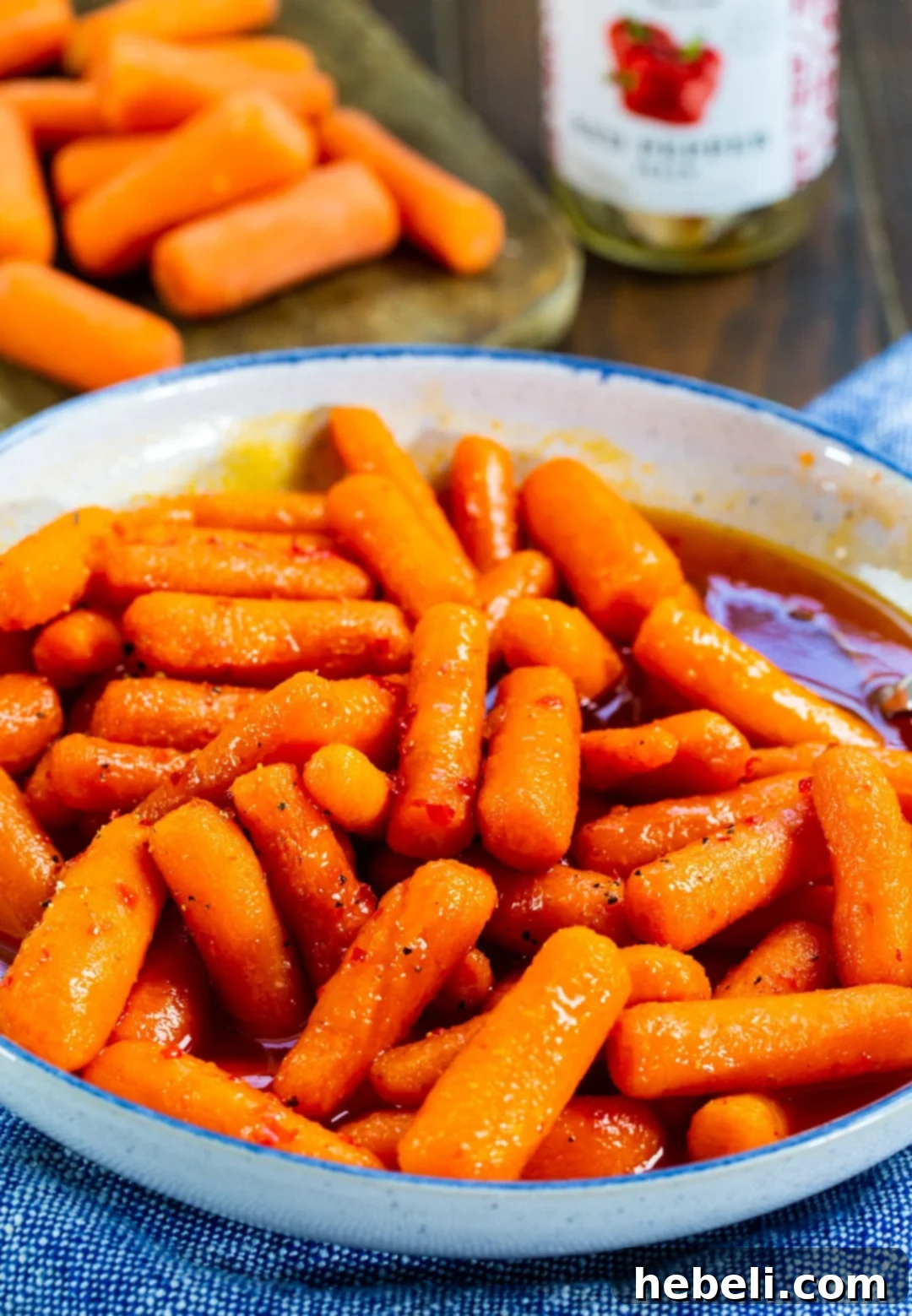 Glazed Carrots in serving bowl.