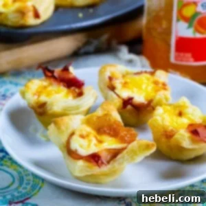 Delicious Ham and Brie Pastry Cups