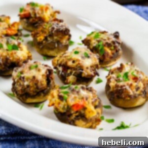Air Fryer Sausage Stuffed Mushrooms