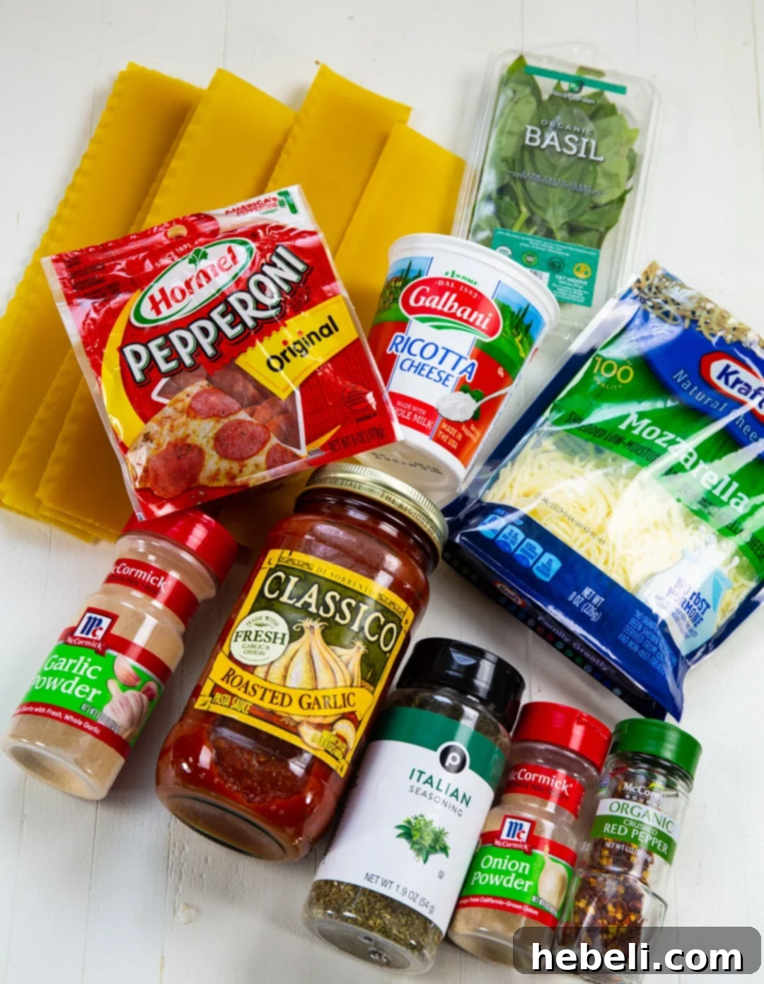 Ingredients needed for Roll-Ups.