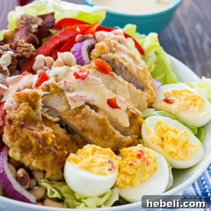 Southern Cobb Salad with a Twist 2 Southern Cobb Salad with deviled eggs