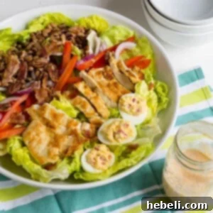 Southern Cobb Salad with Pimiento Cheese Dressing