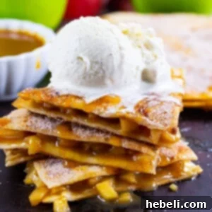 Caramel Apple Quesadillas