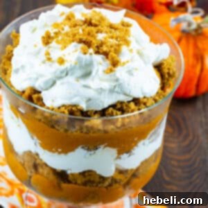Autumn Butterscotch Pumpkin Trifle 6 Finished Butterscotch Pumpkin Trifle topped with whipped cream.
