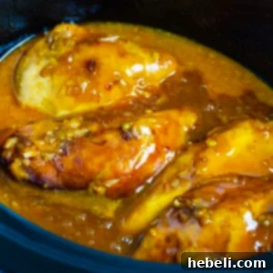Slow Cooker Orange Chicken ready to serve