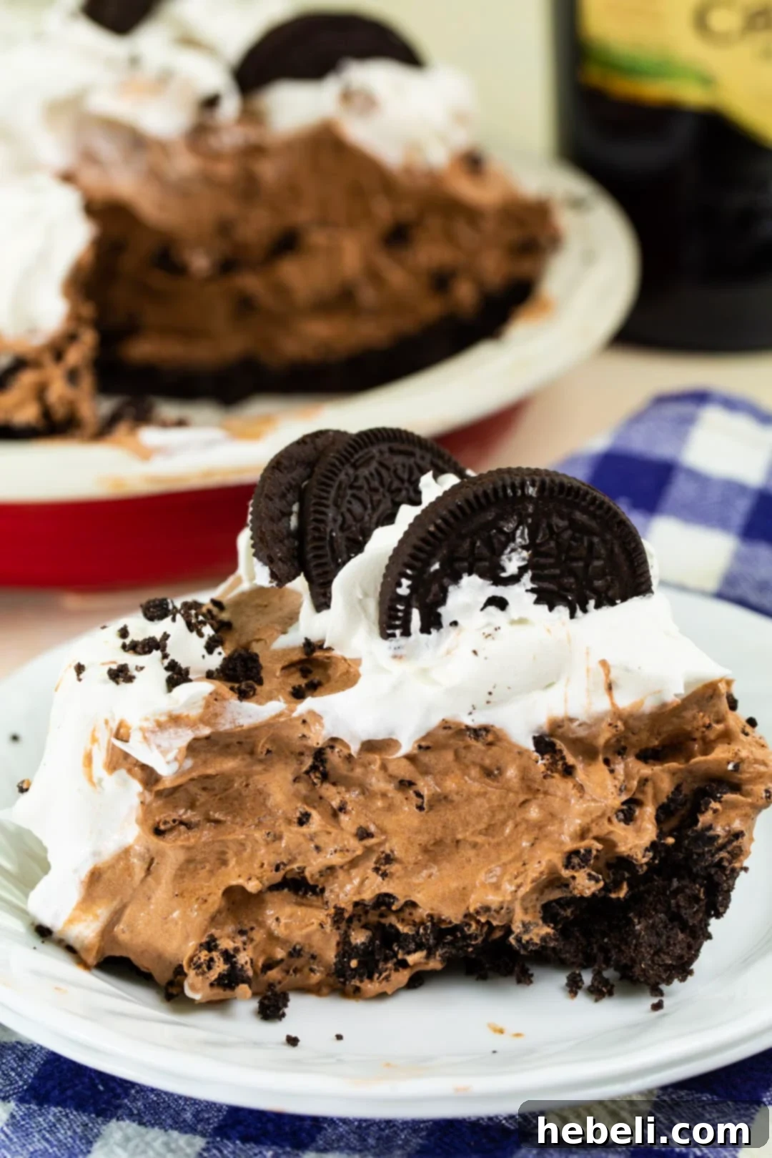 Slice of pie on a plate.