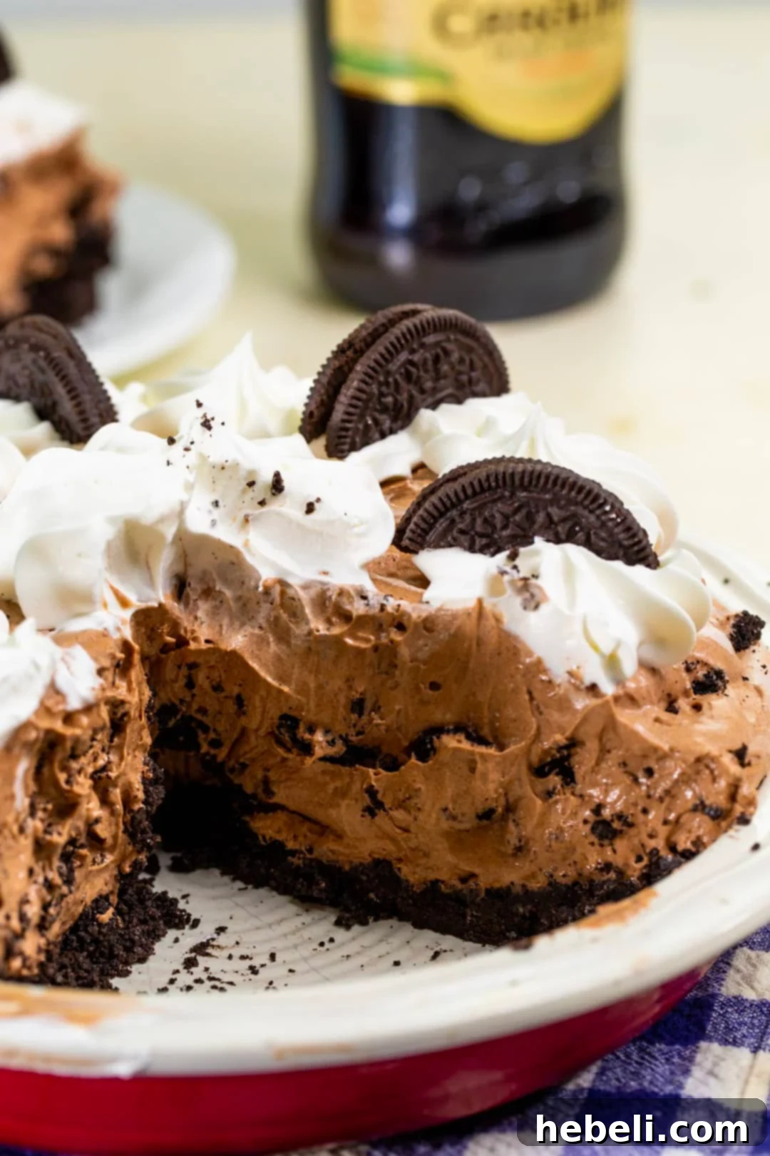 Pie with a slice cut out.