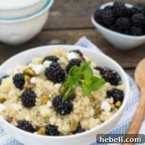 Blackberry Quinoa Salad with feta