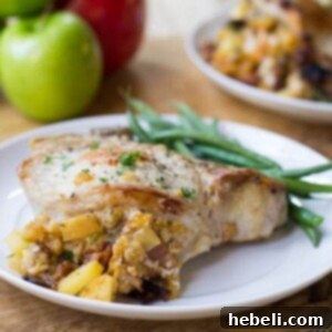 Pork Chops Stuffed with Apples and Bacon