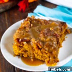 Finished Pumpkin Coffee Cake with Brown Sugar Glaze