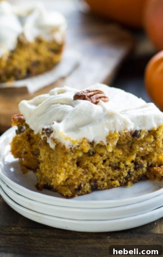 Rich Pumpkin Cake with Cream Cheese Frosting for Thanksgiving