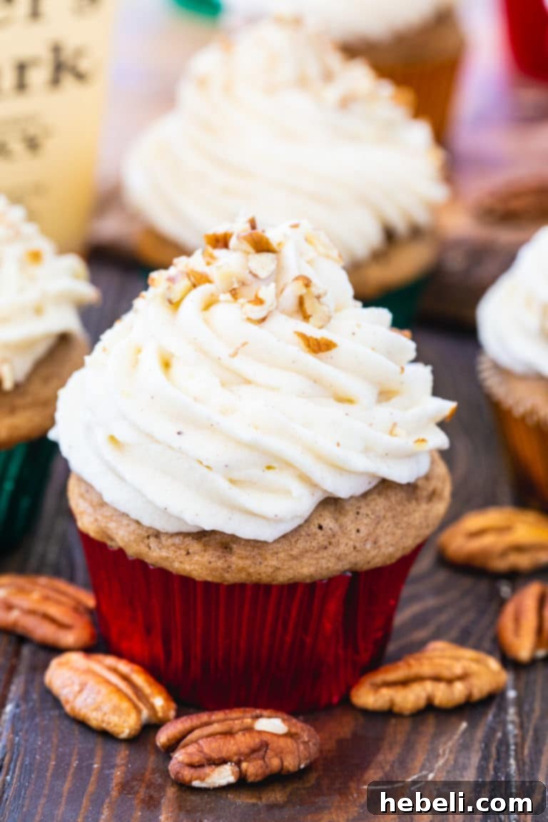 Bourbon and Spice Cupcakes, a delightful fall dessert with rich flavors.