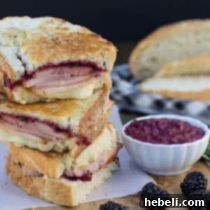 Ham Panini with Blackberry Mustard