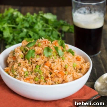 Authentic Mexican Rice 2 Mexican Rice with fresh cilantro garnish