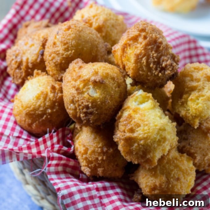 Golden, crispy homemade Hush Puppies