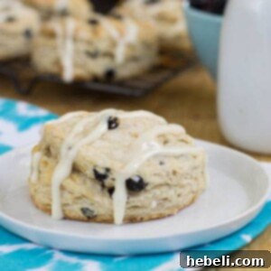 Blueberry Biscuits with glaze
