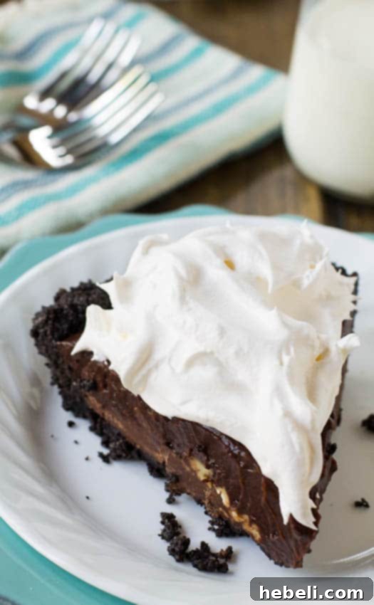 Mississippi Mud Pie 6 Two slices of Mississippi Mud Pie on a white plate