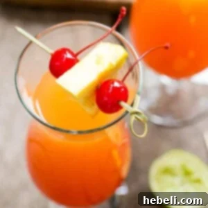 Pineapple Upside Down Cocktail