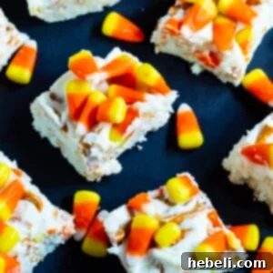 Candy Corn Fudge squares for Halloween