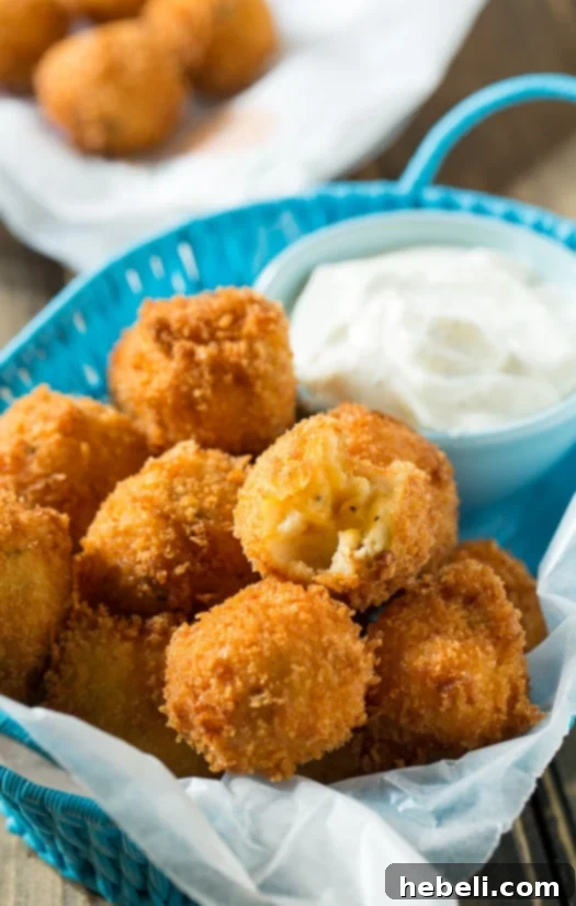 Fried Mashed Potato Balls with ranch dip. An ideal way to utilize Thanksgiving leftovers.