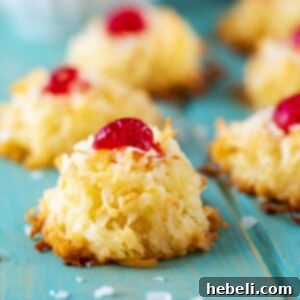 Delicious Ambrosia Macaroons, a perfect holiday treat.