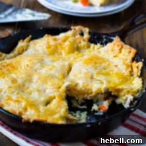 Skillet Chicken Pot Pie with Cheddar Crust