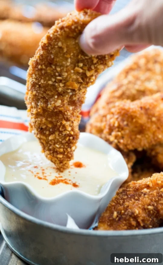 Peanut Crusted Chicken Fingers with Honey Maple Sauce