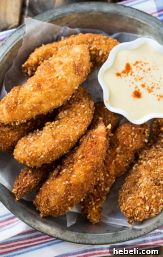 Peanut Crusted Chicken Fingers with Honey Maple Sauce