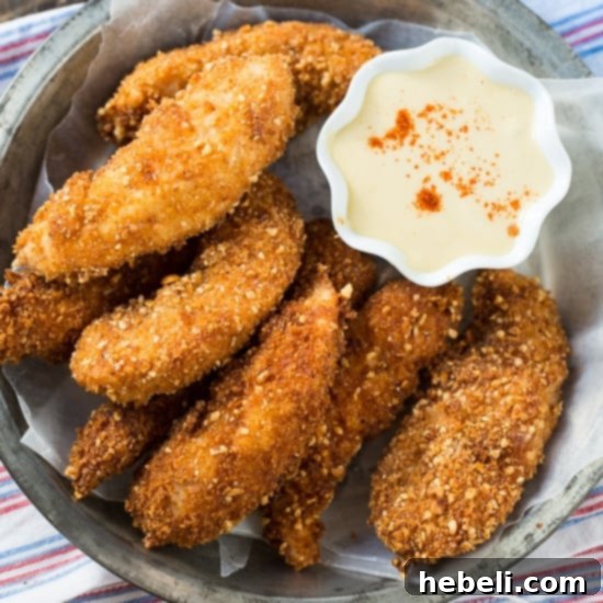 Peanut Crusted Chicken Fingers with Honey Maple Sauce