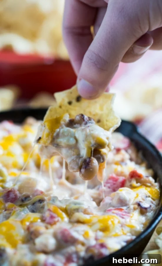 Fiery Black-Eyed Pea Delight 11 A beautiful shot of the Hot Black-Eyed Pea Dip, showcasing its creamy texture and inviting appeal, ideal for any celebration.