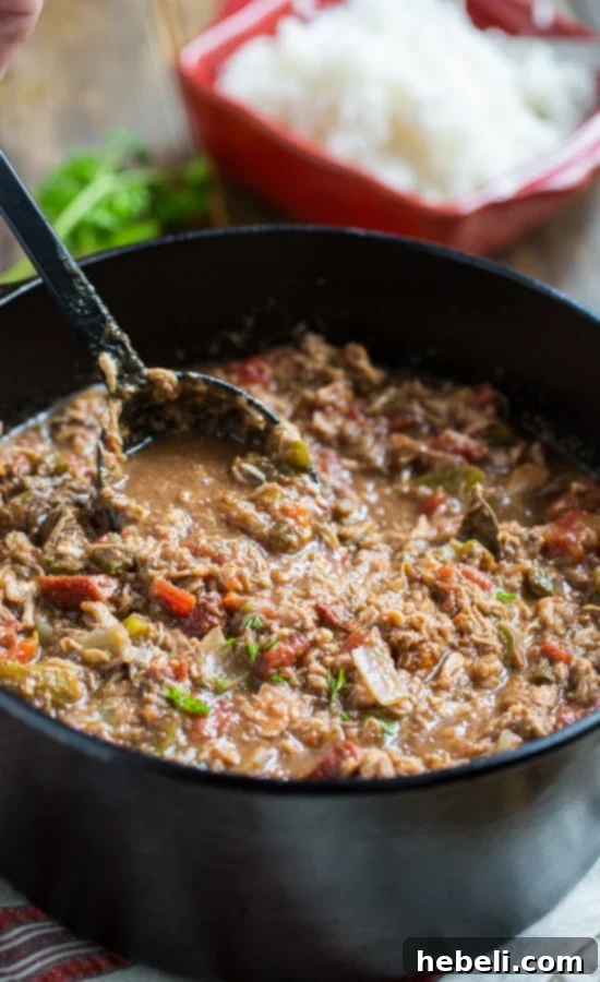 Hearty Pulled Pork and Tasso Gumbo 4 Traditional Tasso ham pieces ready for gumbo