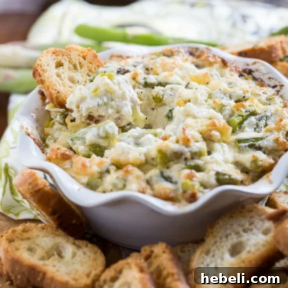 Verdant Asparagus Leek Dip 2 Asparagus and Leek Dip – A creamy, cheesy spring appetizer