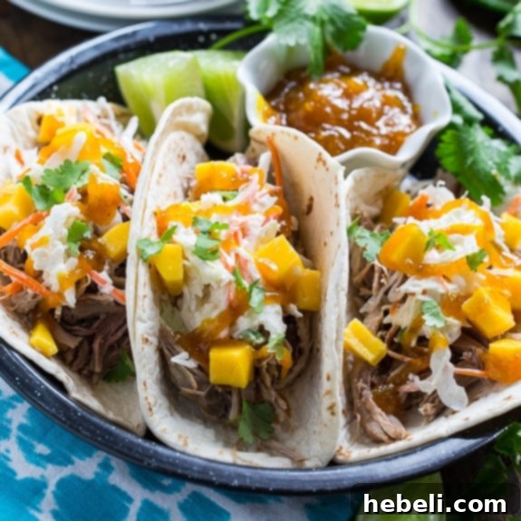 Caribbean Pork Tacos 2 Caribbean Pork Tacos - beautifully arranged