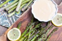 Grilled Asparagus with Wasabi Soy Dip