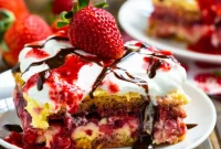 No-Bake Strawberry Lasagna Bliss