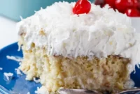 Tropical Pina Colada Poke Cake