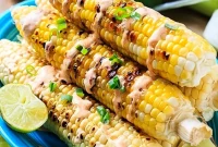 Smoky Grilled Corn with Creamy Chipotle