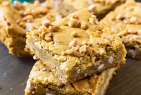 Chewy Butterscotch Toffee Blondies