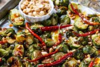 Kung Pao Glazed Brussels Sprouts