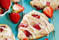 Fresh Strawberry Cream Scones
