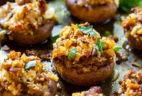 Savory Sausage Mushroom Bites