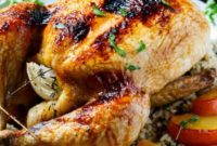 Golden Cider Glazed Roast Chicken